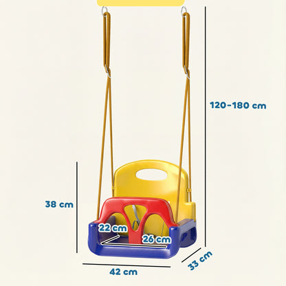 Columpio Infantil Outsunny Pp, Pe Azul 42x33x38 Cm_2