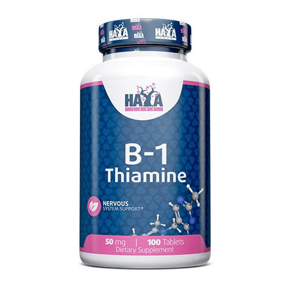 Vitamina B1 Tiamina 50mg - 100 Tabletas - Vitamina B - Haya Labs_0