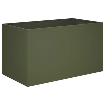 Macetero De Jardín 2 Uds. Verde Oliva 80 X 50 X 50 Cm_2