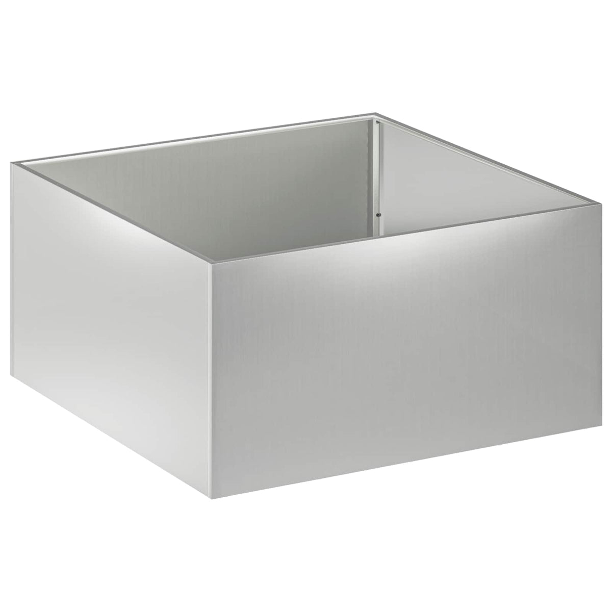 Macetero De Jardín Plateado 60 X 60 X 40 Cm Acero Galvanizado_0