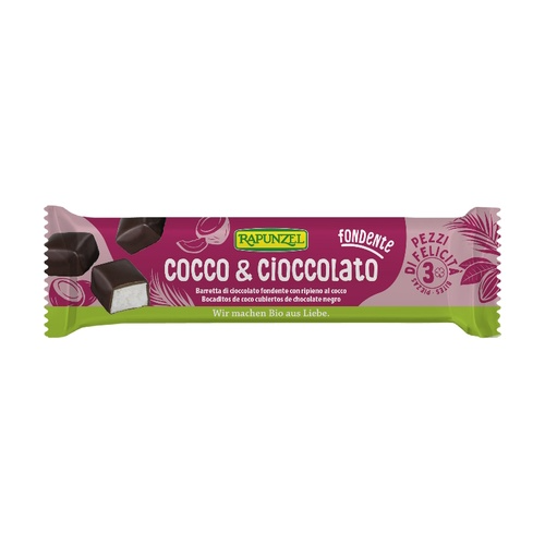 Barrita de coco y chocolate negro Rapunzel 50 g