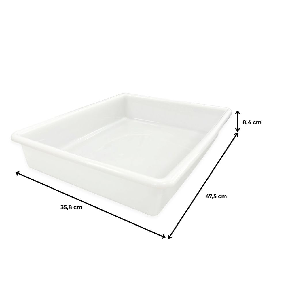9 Bandejas Uso Alimentario: 10,7l Sin Bpa's (47,5 X 35,8 X 8,4cm). Restaurantes, Carnicerías, Pescaderías, Catering_3