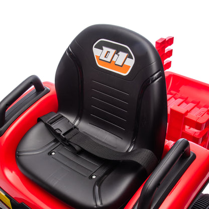 Tractor Eléctrico Infantil Aiyaplay Plástico, Metal Rojo 139x58x55 Cm 370-389v90rd_5