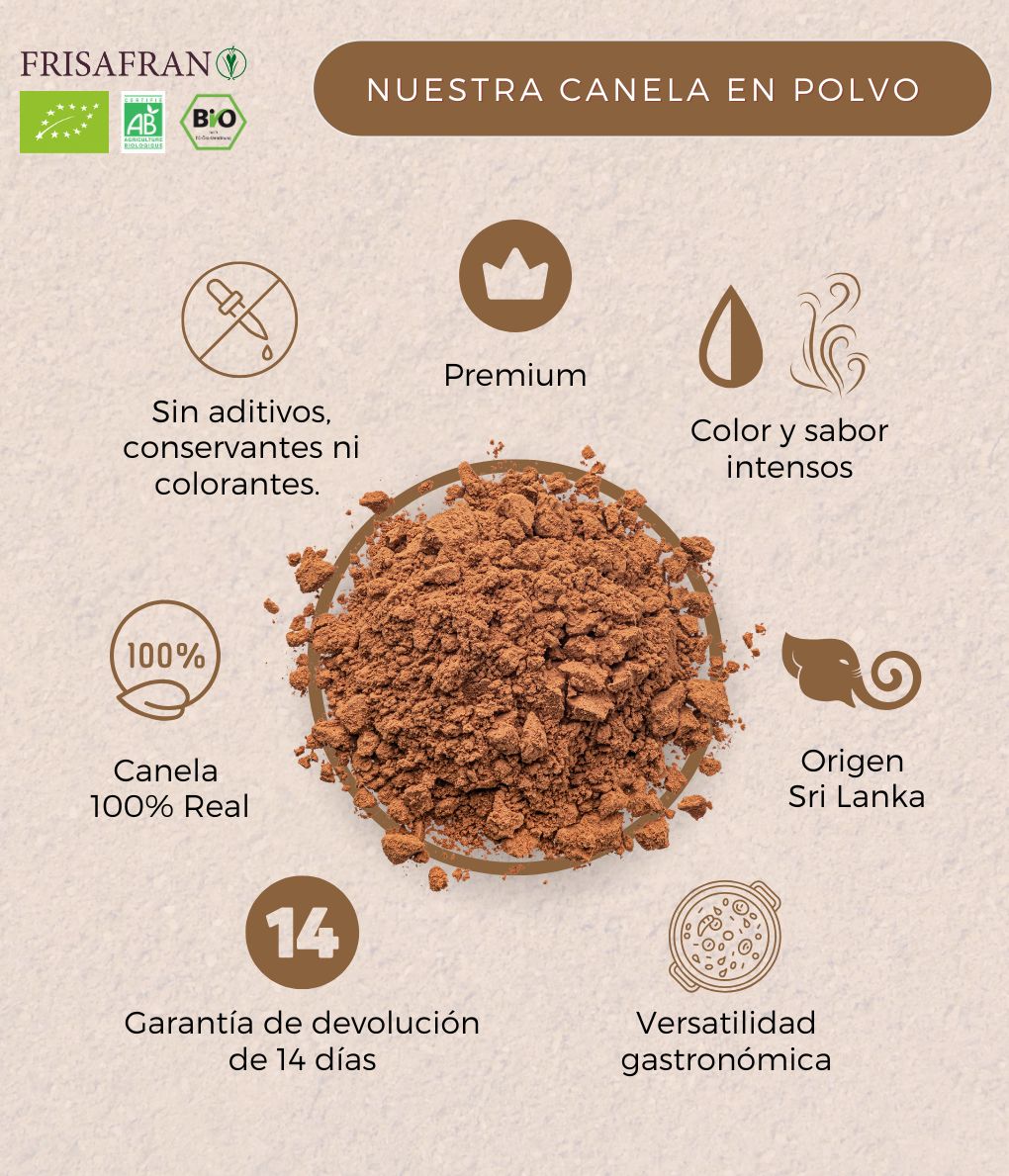 Canela Ceylan En Polvo Ecológica | Calidad | Frisafran 200 G_3