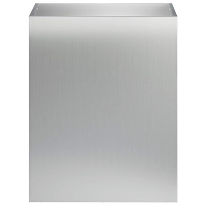 Macetero De Jardín Plateado 40 X 30 X 50 Cm Acero Galvanizado_2