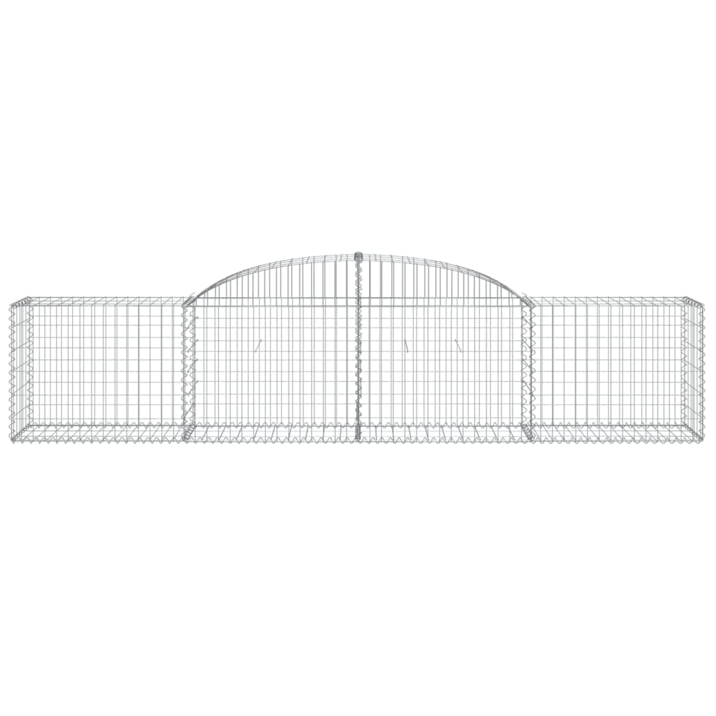 Cestas De Gaviones 10 Uds Forma De Arco Hierro 300x50x60/80 Cm_3