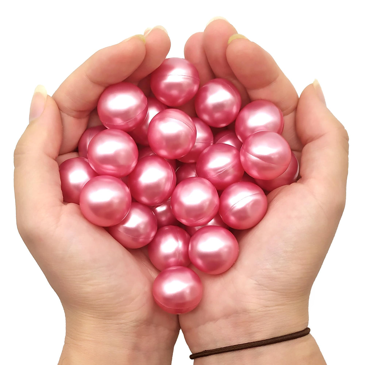 Pack 40 Perlas De Baño Aromatizada En Forma De Bola - Con Aceite De Soja - Hidratante Y Aromática - Aroma Rosas_1