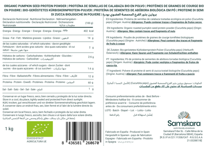 Proteína De Calabaza Tostada Bio - 4kg (500g Envase Retail + 3,5kg Bolsa Granel De Recarga) | Proteína Vegetal Ecológica_1