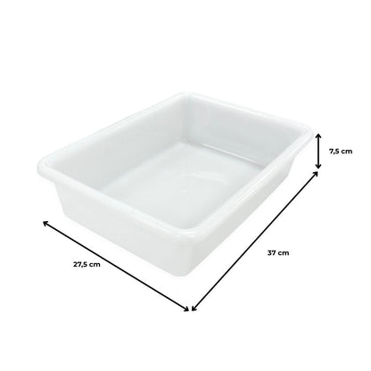 Bandeja Uso Alimentario Con Tapa (5,6l-7.5x28.4x38cm). Cocinas, Restaurantes, Hostelería, Tiendas, Carnicerías, Catering_3