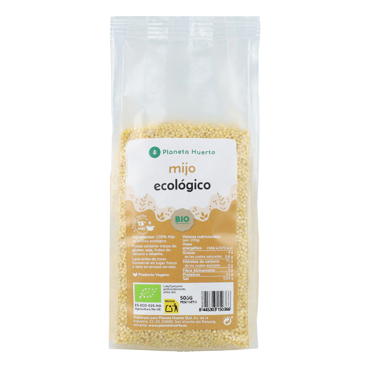 Mijo pelado ECO Planeta Huerto 500 g