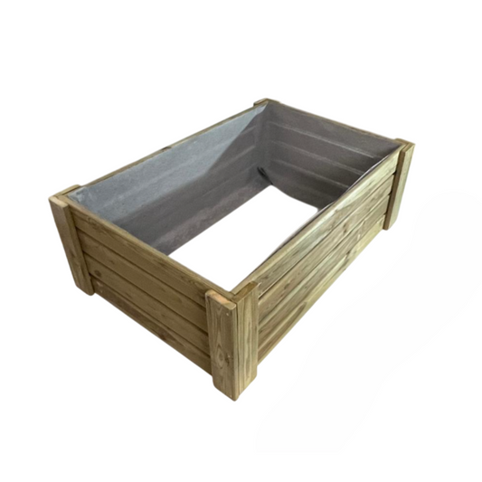Cajón De Cultivo Natura. Altura De 40 Cm. Sin Base. Vidahuerto 120x120x40 Cm._0