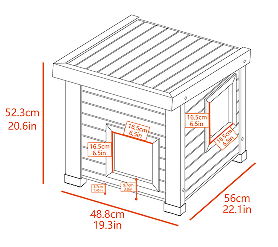 Casa Para Gatos Noa - Caseta De Interior/exterior - Fabricado En Ecoflex - Refugio Para Felinos Con Gatera_3