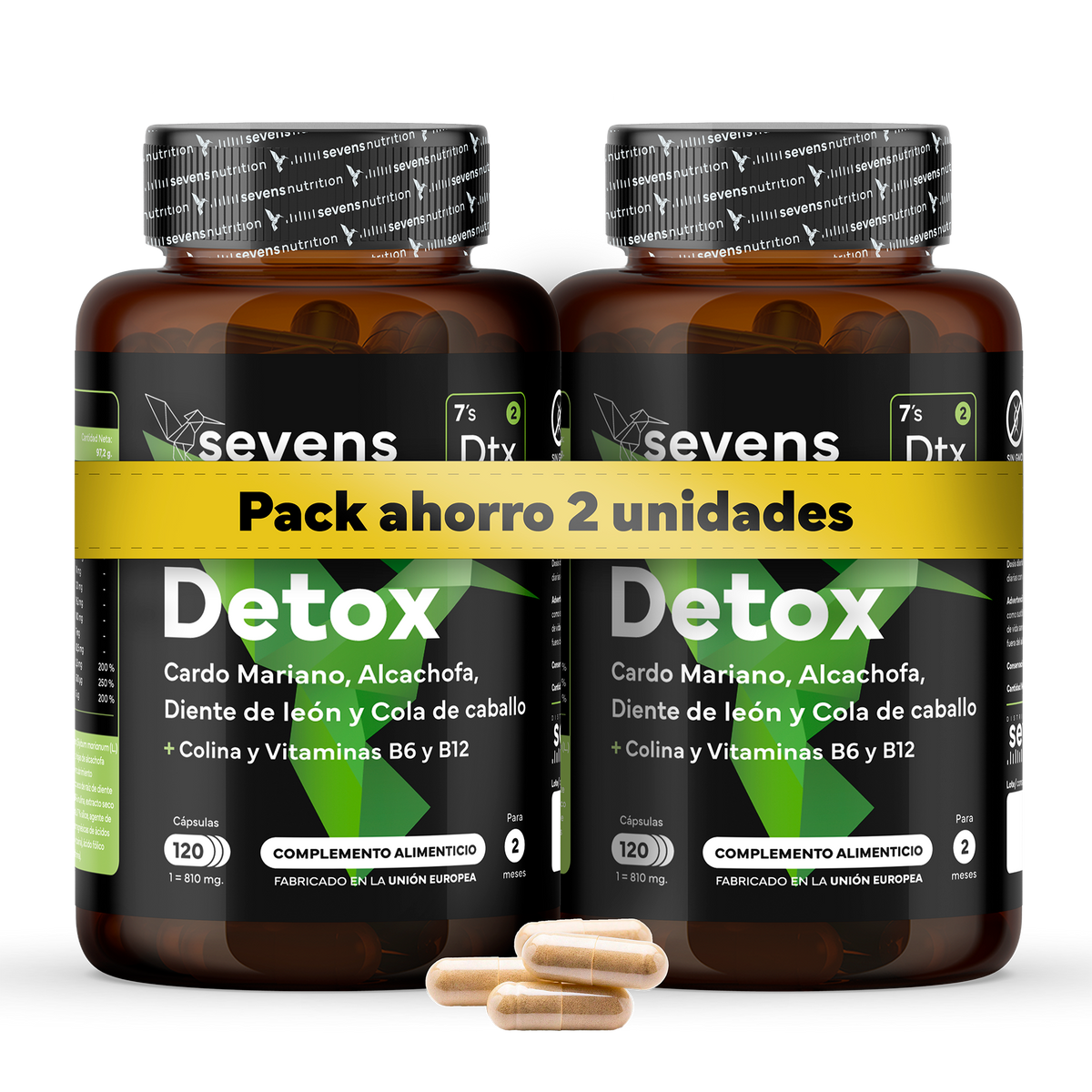 Pack 2x Cardo Mariano Detox Sevens Nutrition. Hígado Sano Y Depuración Natural._0