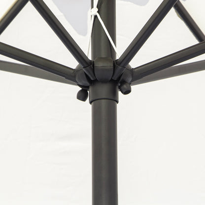 Sombrilla De Jardín Reclinable Con Manivela Outsunny Ø270x235cm Crema_3