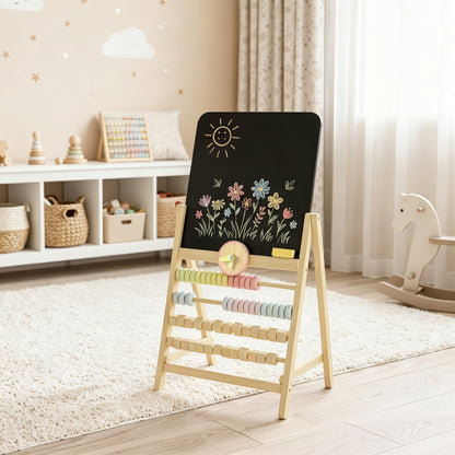 Caballete Infantil Aiyaplay Madera De Pino, Madera De Haya Madera Natural 38x26x66 Cm_1