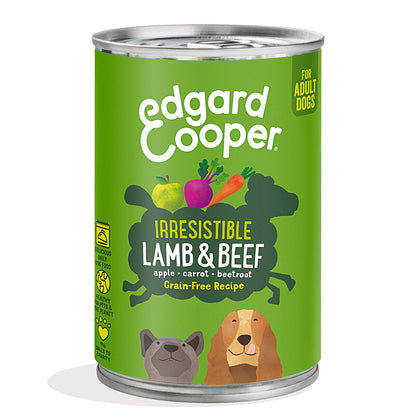 Comida húmeda para perros Cordero y Carne de Vacuno Edgard &amp; Cooper 400 g
