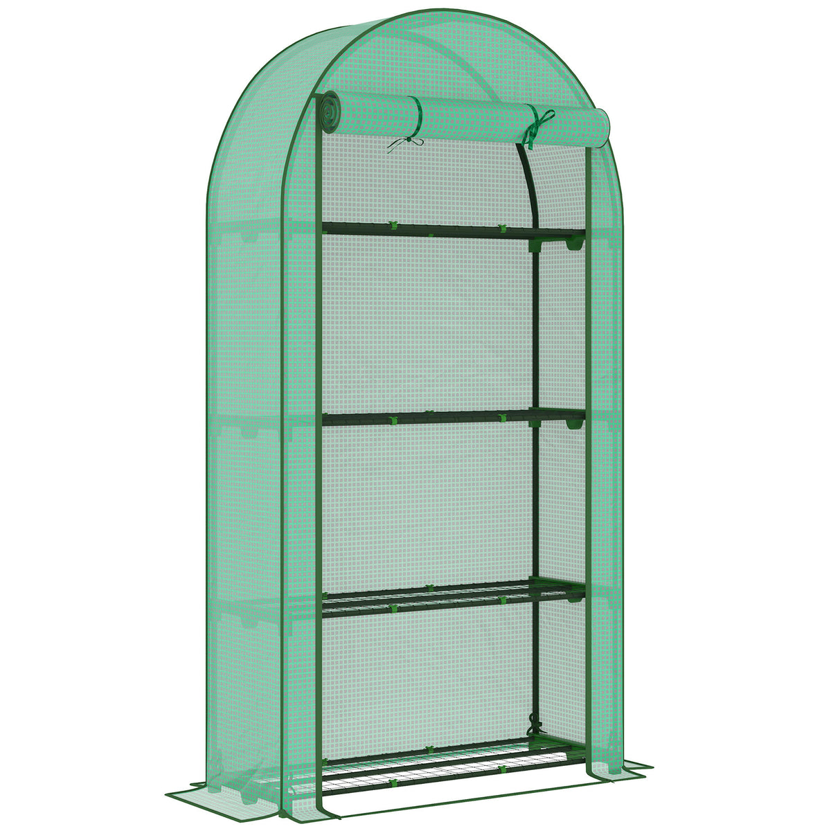 Invernadero De Jardín Outsunny Pe, Acero Verde 105x45x160 Cm 84h-221v00gn_0
