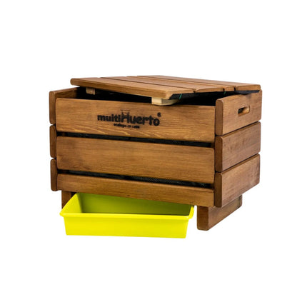 Vermicompostador de madera Frutero sencillo Multihuerto