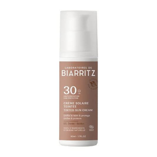 Crema facial color dorado spf 30 Biarritz 50ml