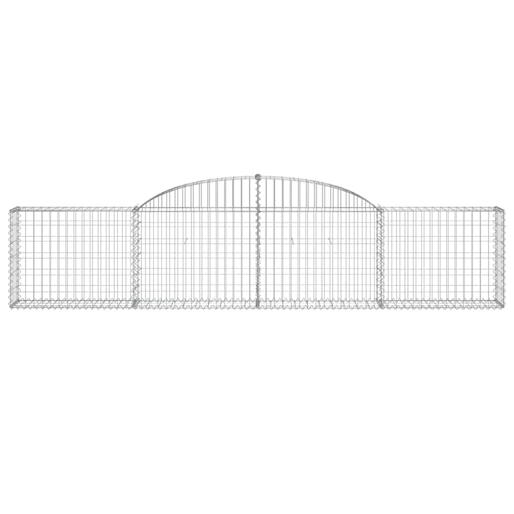 Cestas De Gaviones 4 Uds Forma De Arco Hierro 300x30x60/80 Cm_3