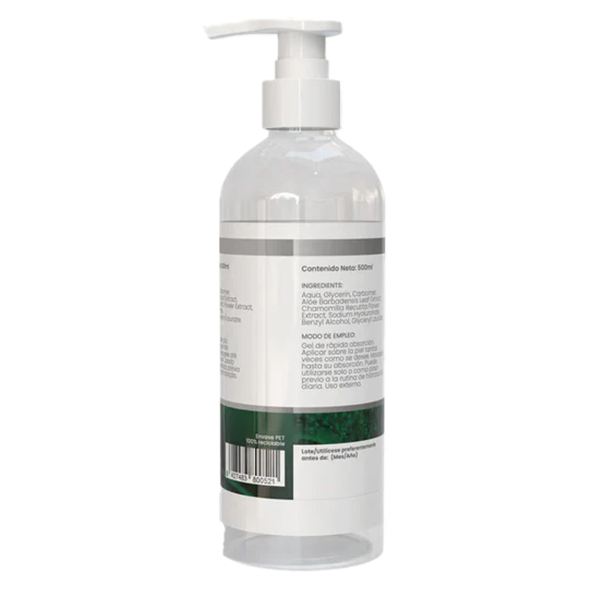 Gel Aloe Vera Ecologico Sotya con camomila y acido hialuronico 500 ml