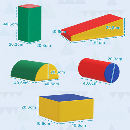 Bloques De Espuma Homcom Pu, Epe Multicolor 40.6x40.6x20.3 Cm 3d0-004v02mx_2