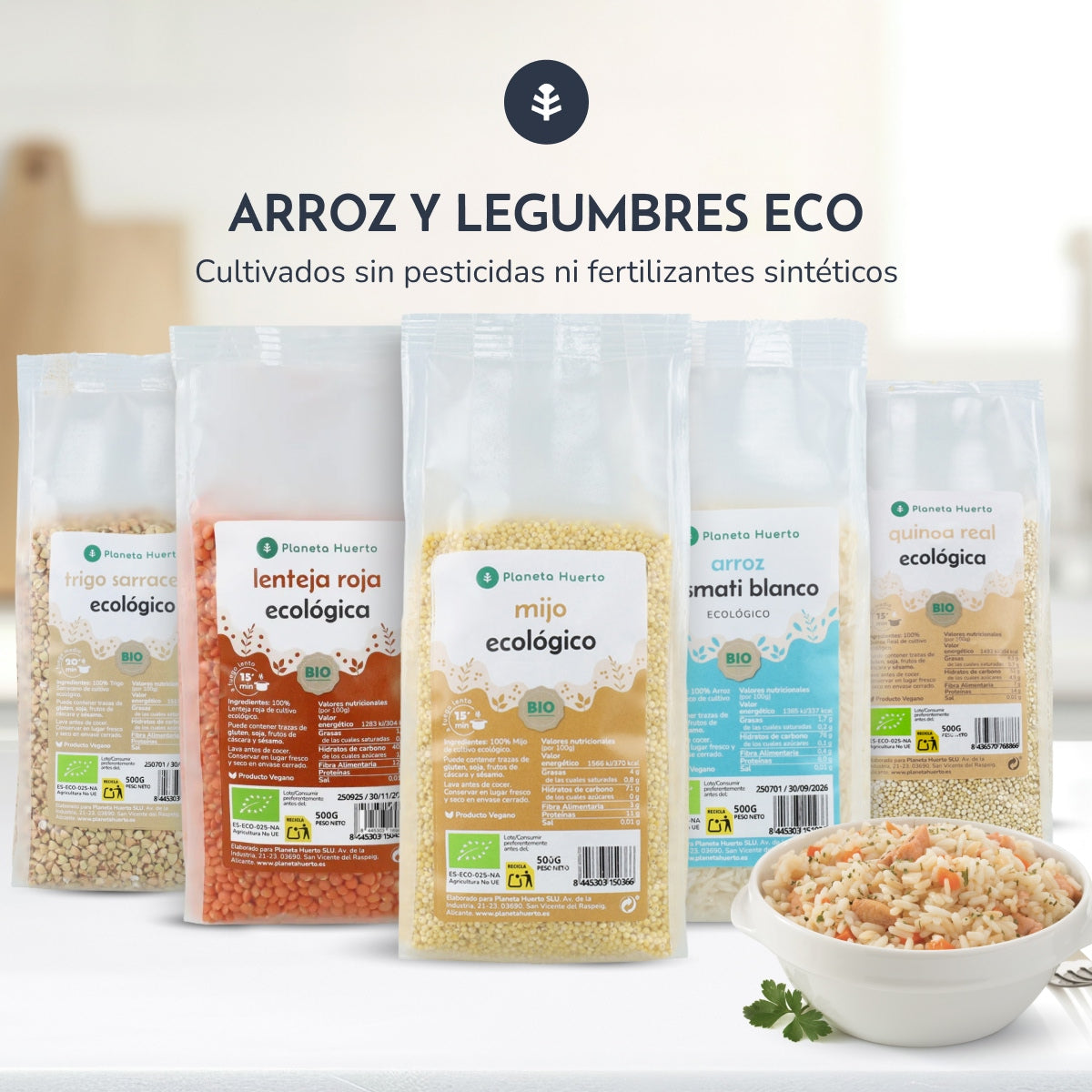 Pack 2x Lenteja Roja ECO Planeta Huerto 500 g
