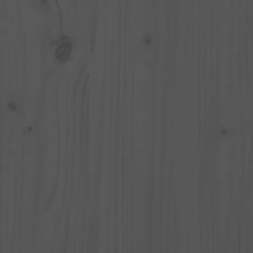 Jardinera De Madera Maciza De Pino Gris 78x78x27 Cm_5