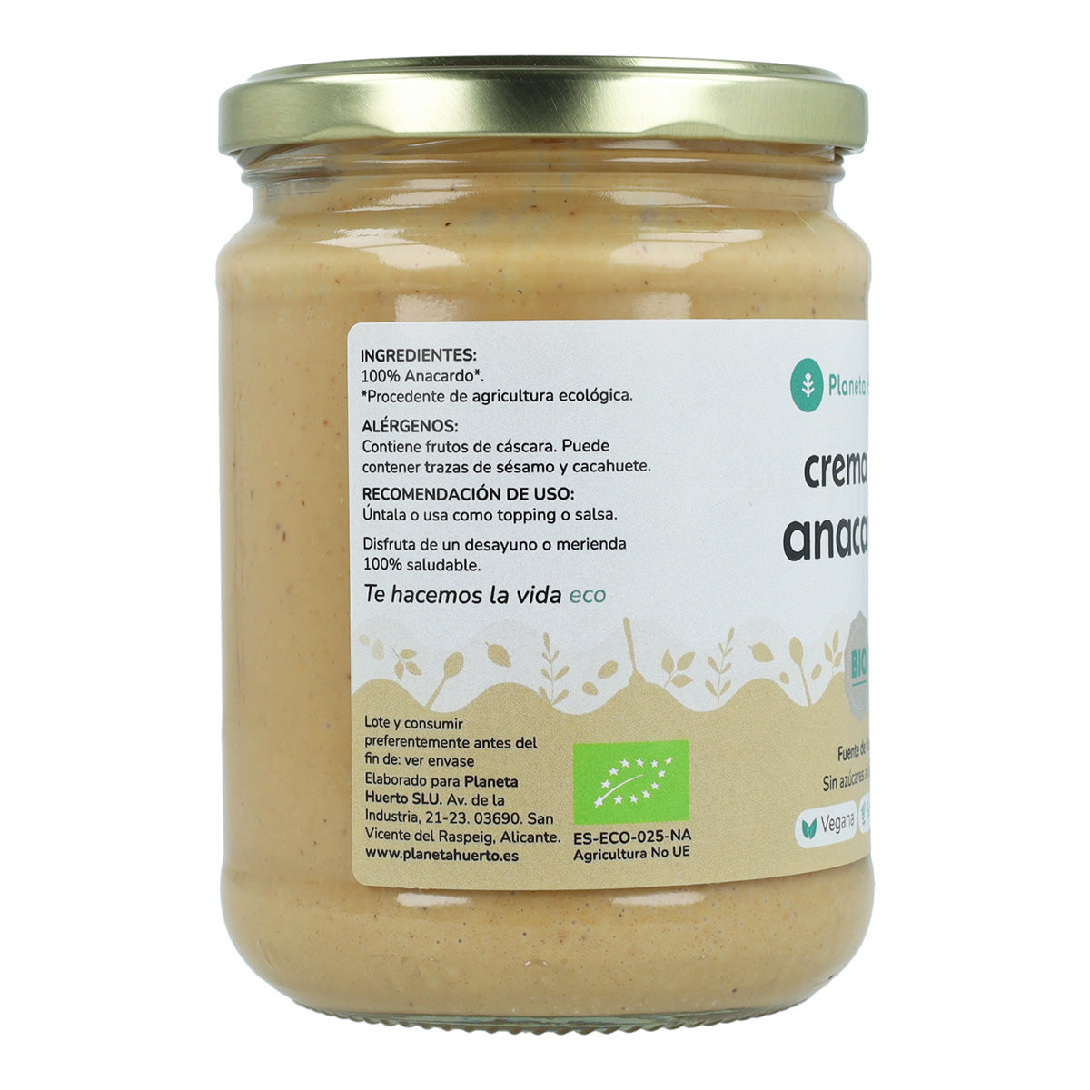 Pack 9x Crema de Anacardo ECO Planeta Huerto 350 g