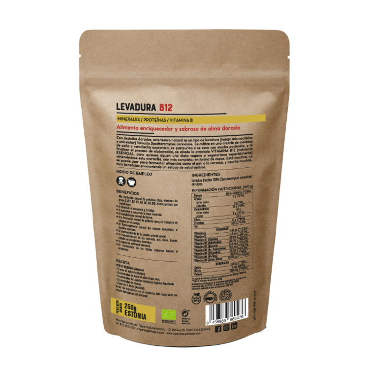 Levadura Nutricional + B12 Sin Gluten 250g - Orgánica Superfoods_1