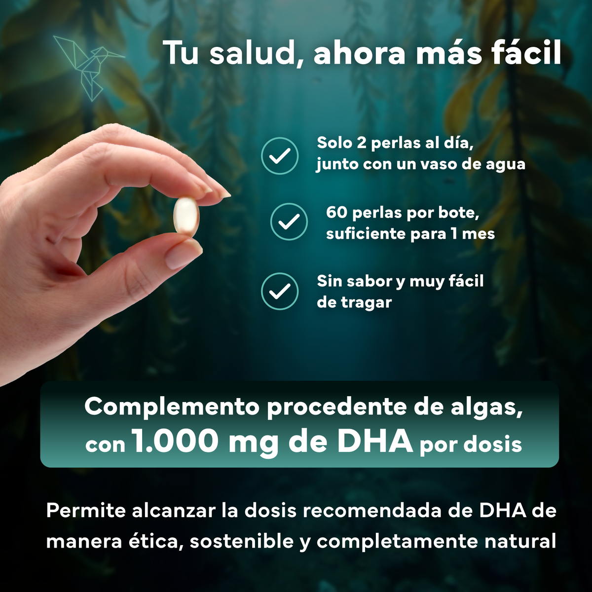Pack 2x Omega 3 Vegano Sevens Nutrition. Dha Puro Para Cerebro, Visión Y Salud._4