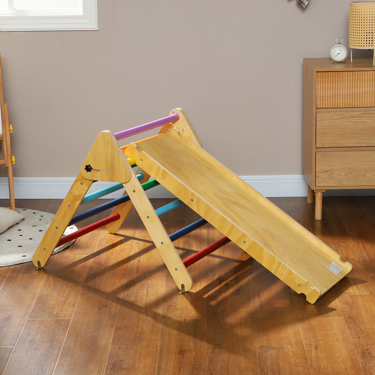 Escalada Para Niños Aiyaplay Madera De Pino Multilaminada Multicolor 147x64.5x63 Cm_1