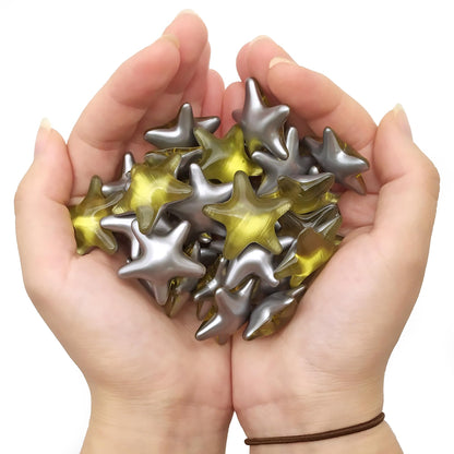 80 Perlas De Baño En Forma De Estrella - Con Aceite De Soja - Hidrata, Suaviza Y Perfuma La Piel - Aroma Manzana_1
