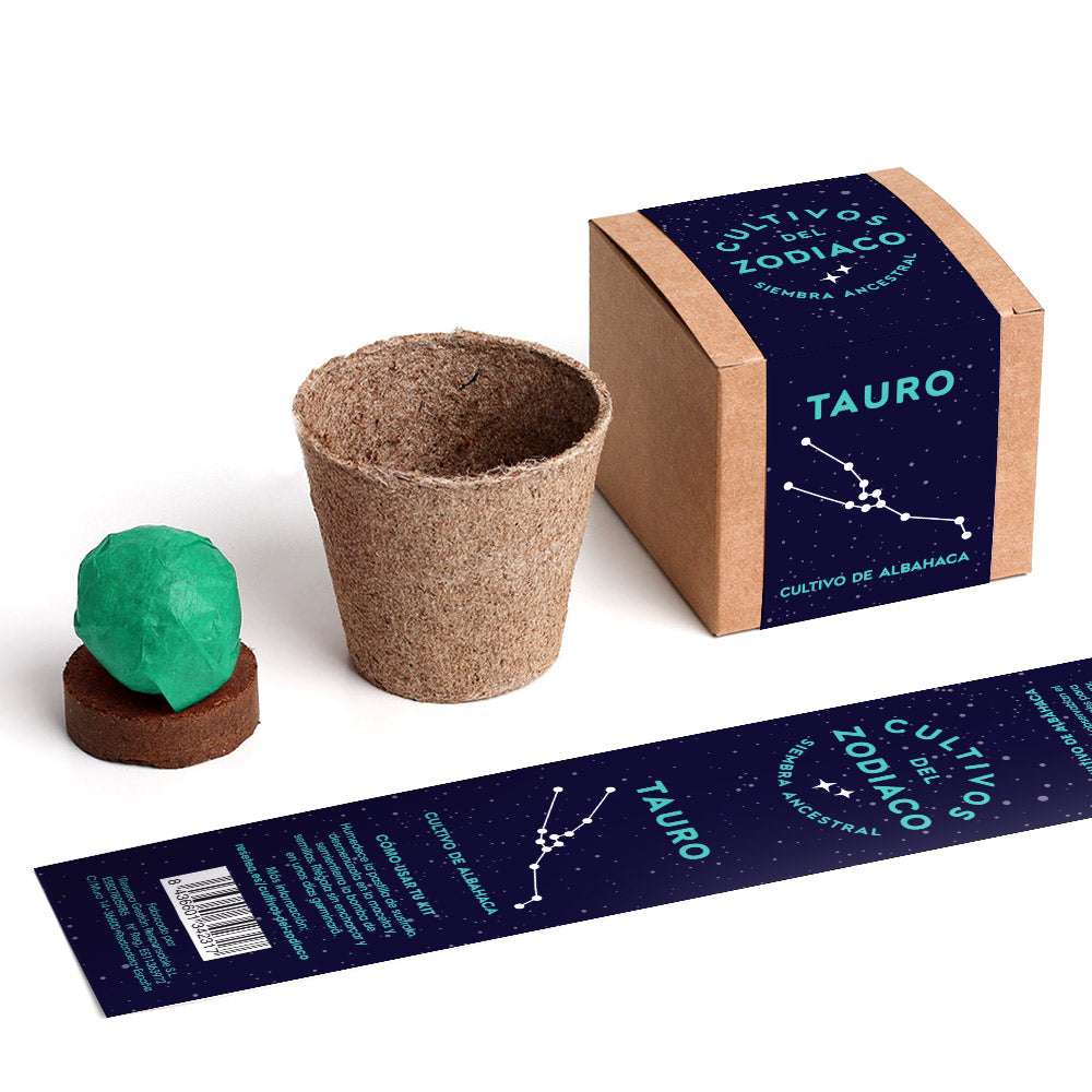 Cultivos del Zodiaco – Tauro, Kit de Cultivo con Semillas de Albahaca - Resetea_1