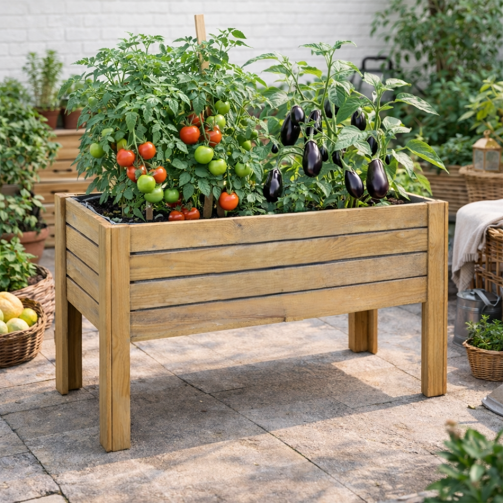 Mesa De Cultivo Mura Profunda 40cm Vidahuerto 120x80x80 Cm._1