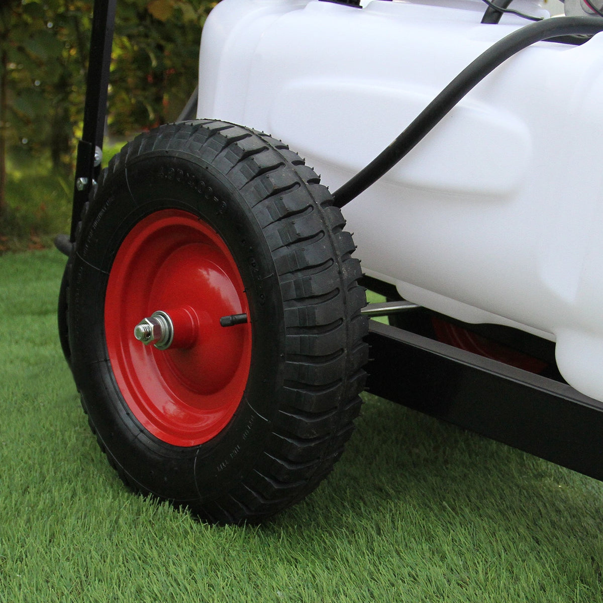 60l Atv Pulverizador Remolque Eléctrico 12v Tanque Lanza Manual 6 Boquillas Agrícola_4