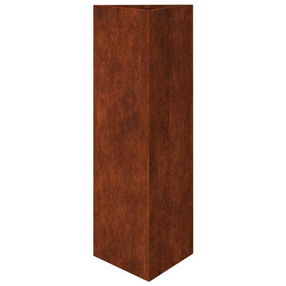 Jardinera De Acero Corten 30x26x75 Cm_0