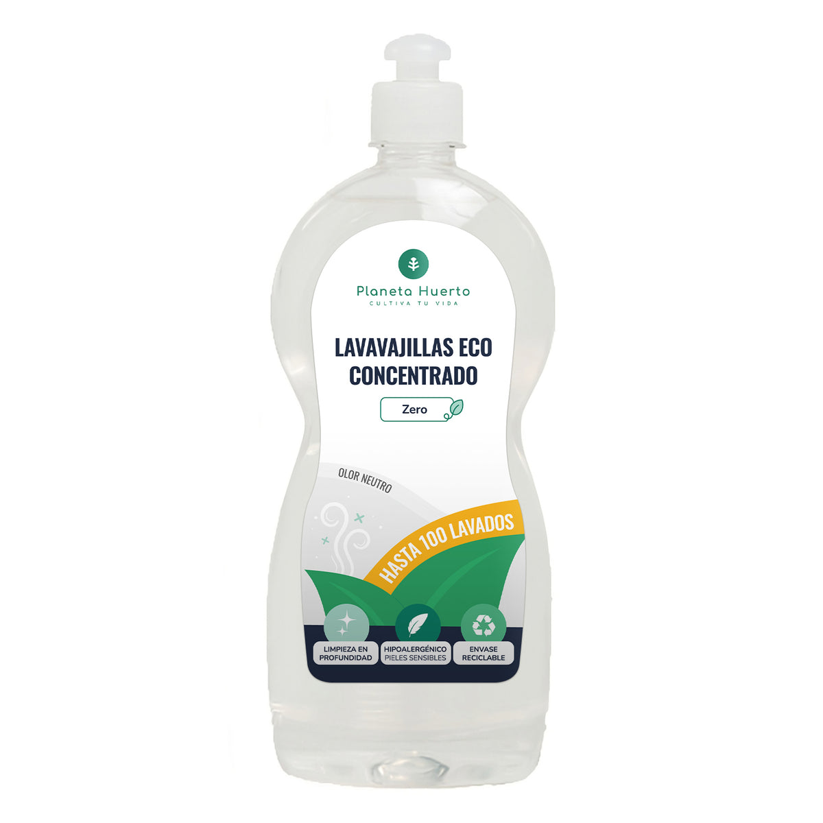 Lavavajillas manual hipoalergénico sin perfume ECO Planeta Huerto 750 ml