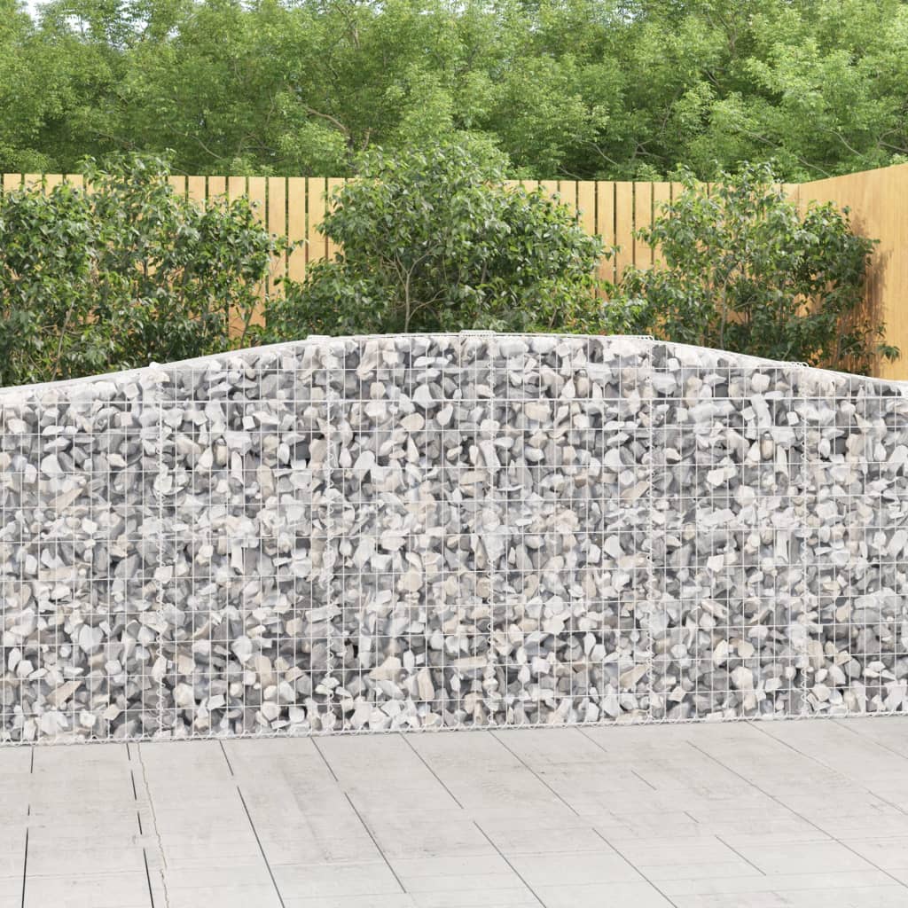 Cestas De Gaviones 25 Uds Forma De Arco Hierro 400x50x100/120cm_1