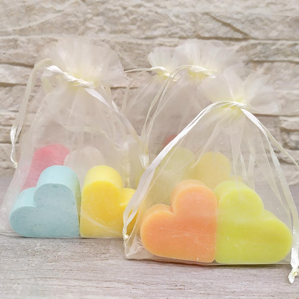 100 Jabones Aromáticos Con Forma De Corazón - Detalle Para Invitados De Eventos - Jabón Glicerina Con Aroma A Surtidos_4