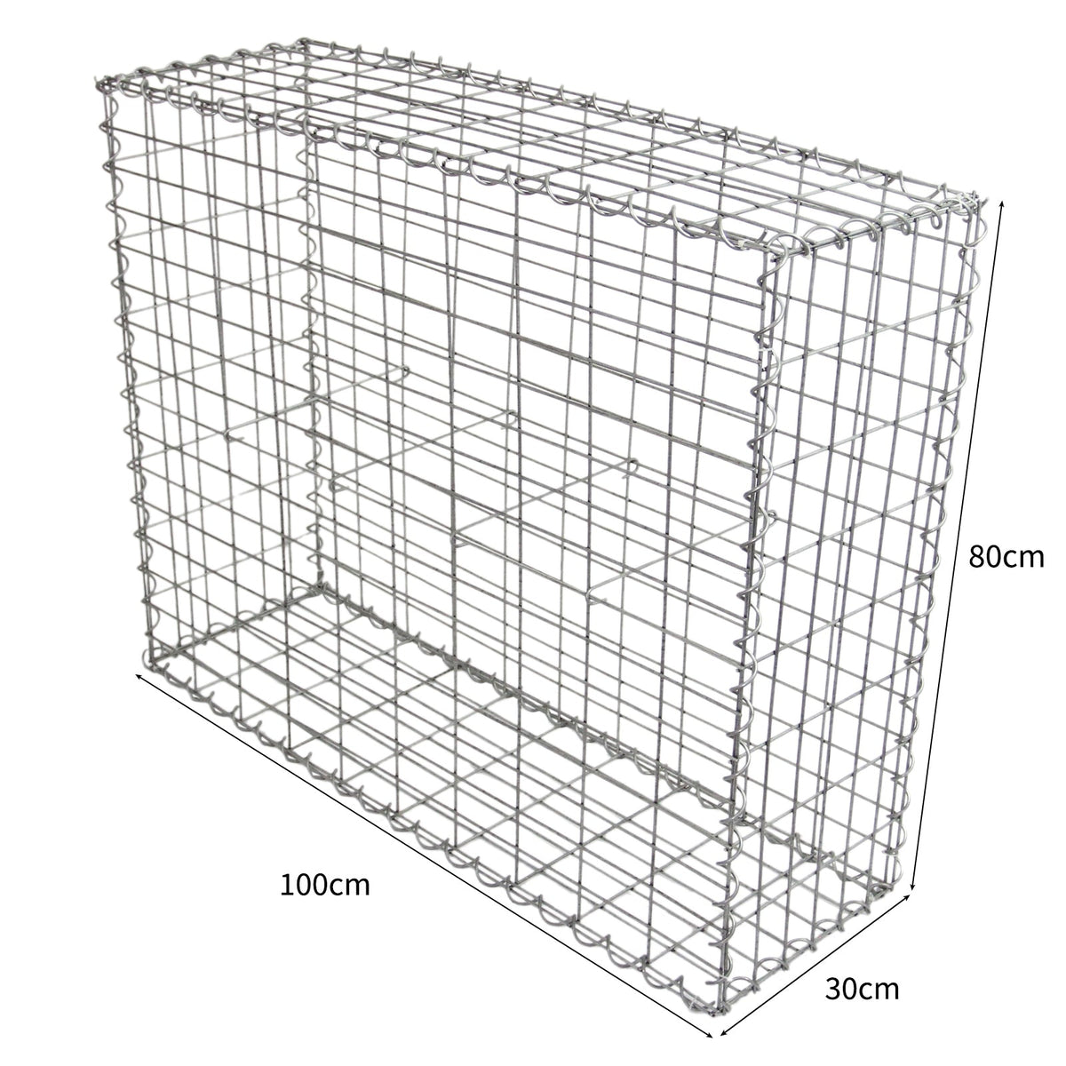 2 Cestas De Acero Galvanizado De Exterior Jaulas Para Decoración 100 X 80 X 30cm_4