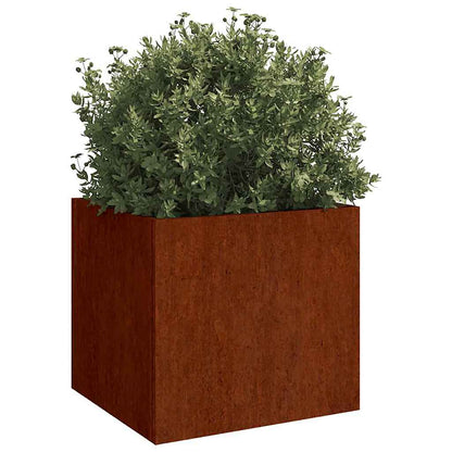 Jardinera De Acero Corten 49x47x46 Cm_2