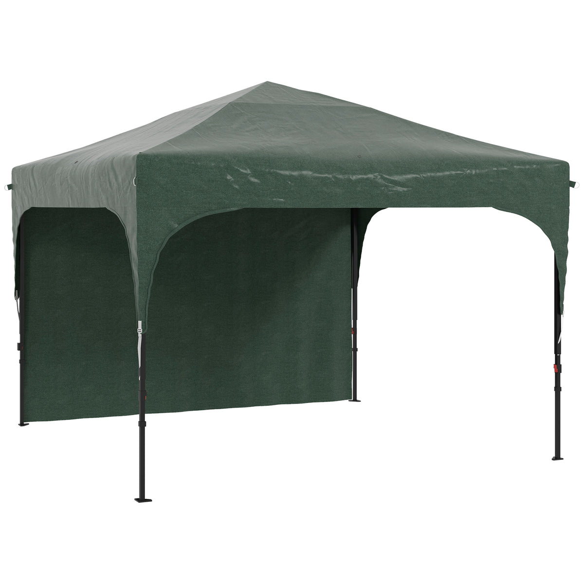 Carpa Plegable Outsunny Tela Oxford, Acero Verde 300x300x265 Cm_0