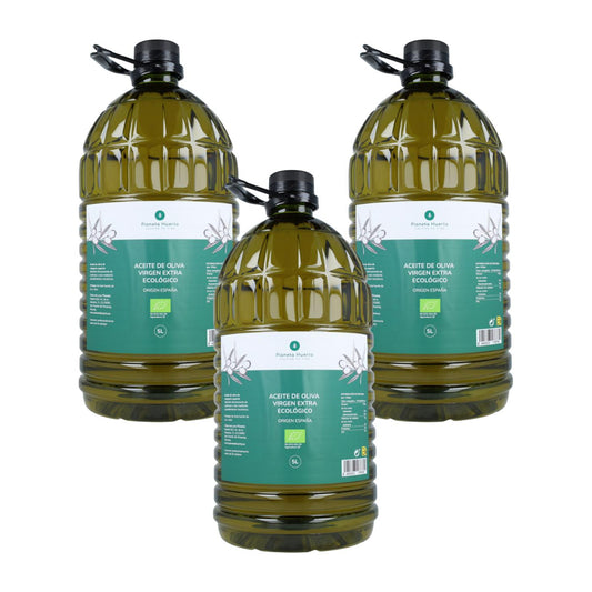 Pack 3x Aceite de oliva Virgen Extra ECO Planeta Huerto 5 L