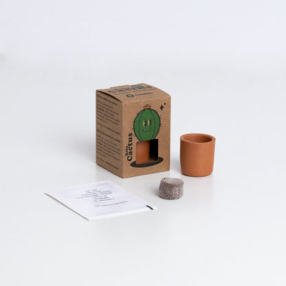 Baby Cactus Kit de Cultivo de Cactus con Maceta de Barro Artesanal | Regalo Original - Resetea_1