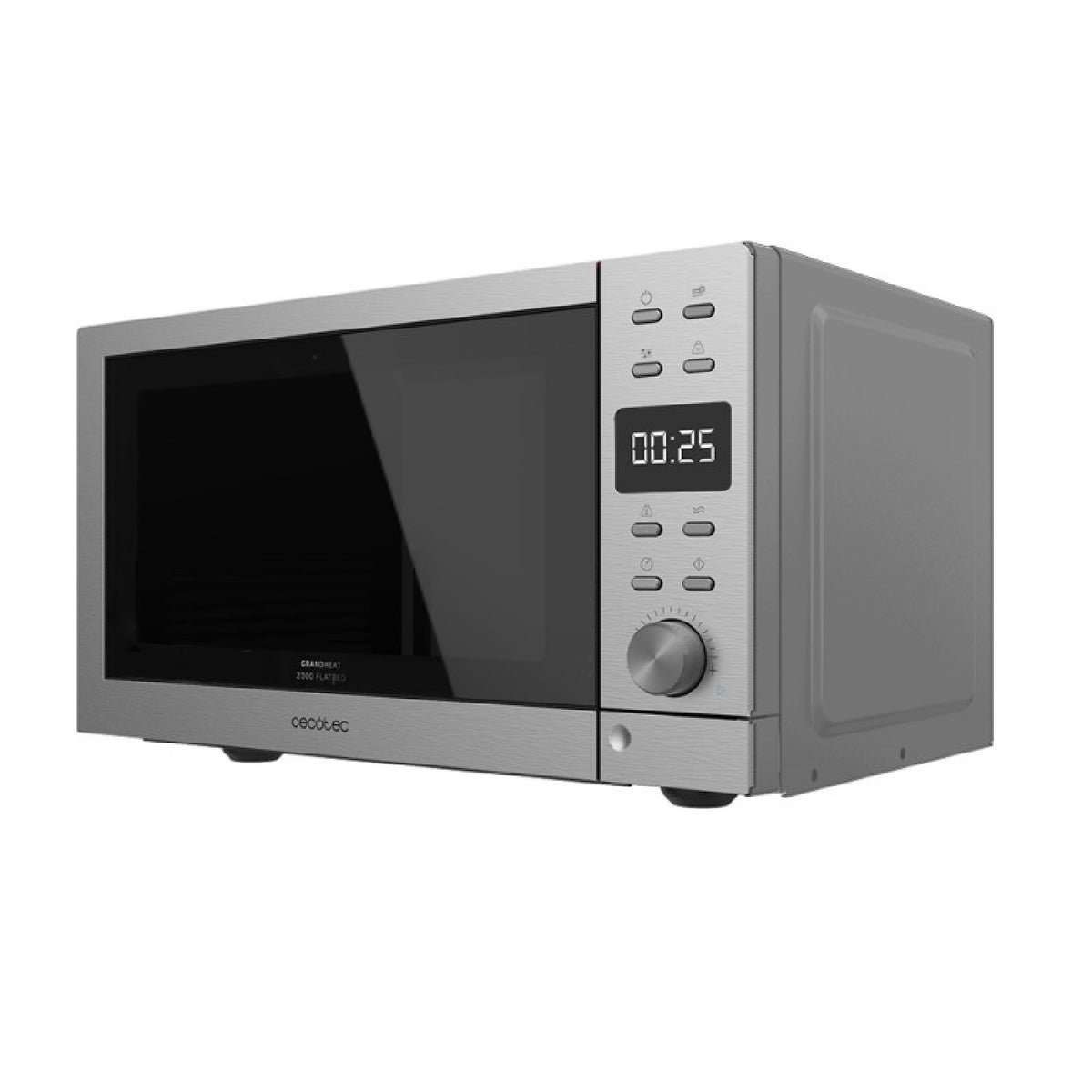 Microondas Sin Plato Digital Grandheat 2000 Flatbed Steel. 700 W En 6 Niveles, Capacidad 20 Litros, 8 Funciones Preconfiguradas, Quick Start, Tempor_0