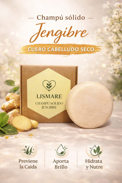 Jabonera drenante de regalo + 2 champú sólidos de jengibre 75 g - Cuero cabelludo seco y débil - Ideal gimnasio._3