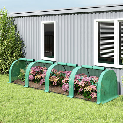 Invernadero Pequeño Outsunny Pe, Acero Verde 395x100x80 Cm 845-234v03gn_3