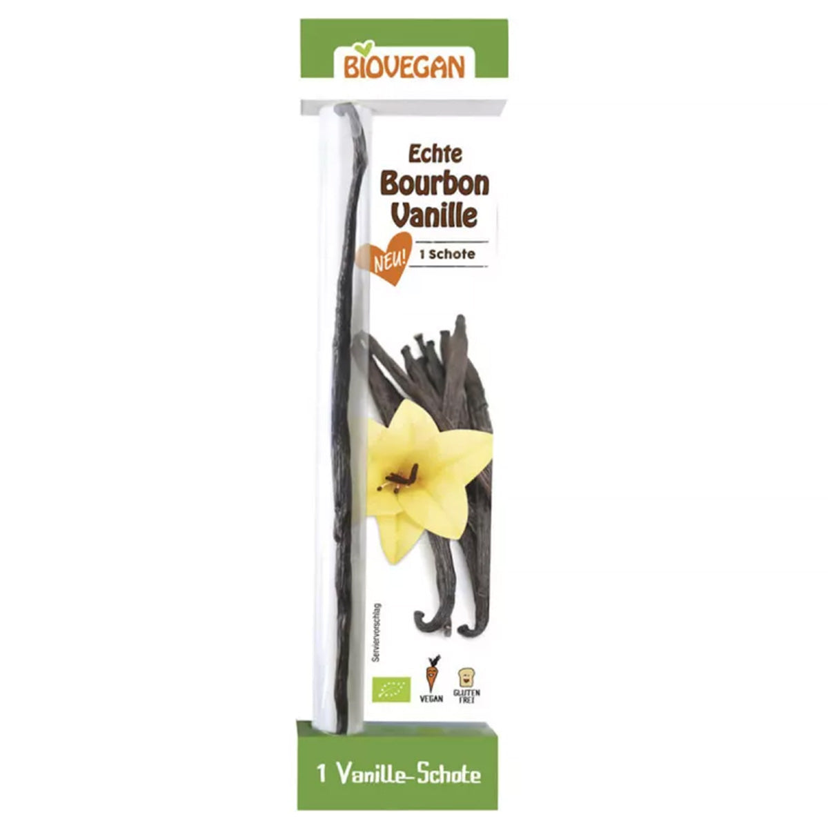 Vainilla de Bourbon en vaina Biovegan tubo 2 und
