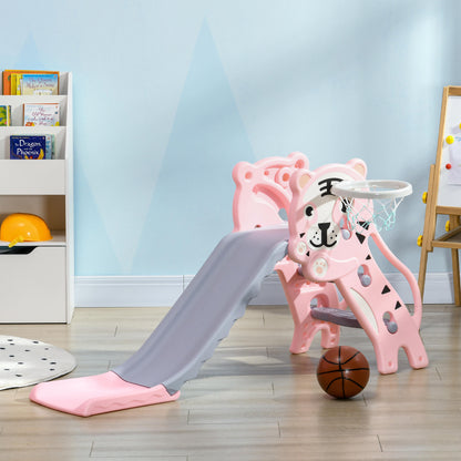 Tobogán Para Niños Aiyaplay Pe Rosa 133x60x70 Cm_1